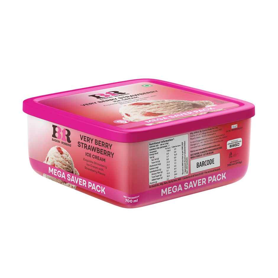 Baskin Robbins Very Berry Strawberry Ice Cream Tub