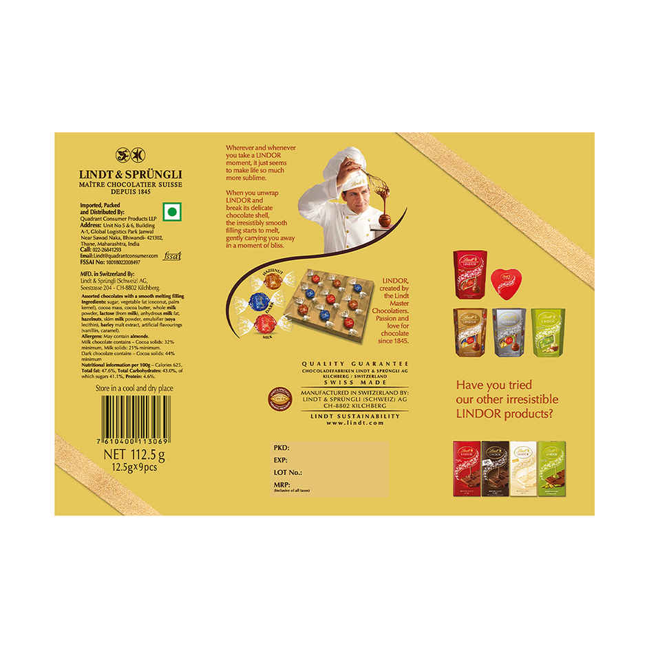 Lindt Lindor Assorted Gift Box Combo 