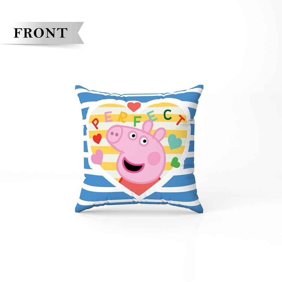 Sassoon Peppa Pig Reversible Printed Cushion Cover | Blue