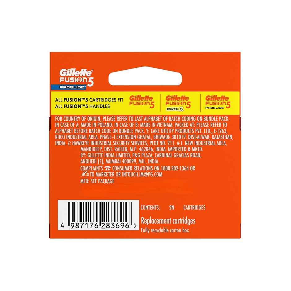 Gillette Fusion Proglide Flexball Manual Shaving Razor Blades Cartridge