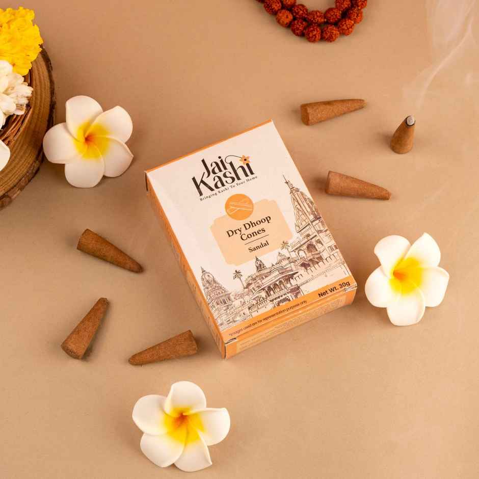Jai Kashi Sandal Dry Dhoop Cones