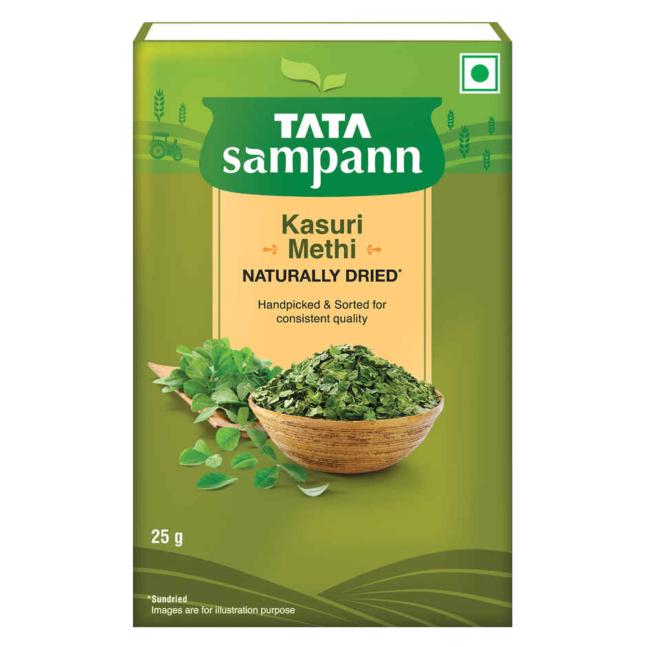 Tata Sampann Kasuri Methi, Naturally Sun Dried, Handpicked & Sorted, Rich Aroma & Authentic Flavour