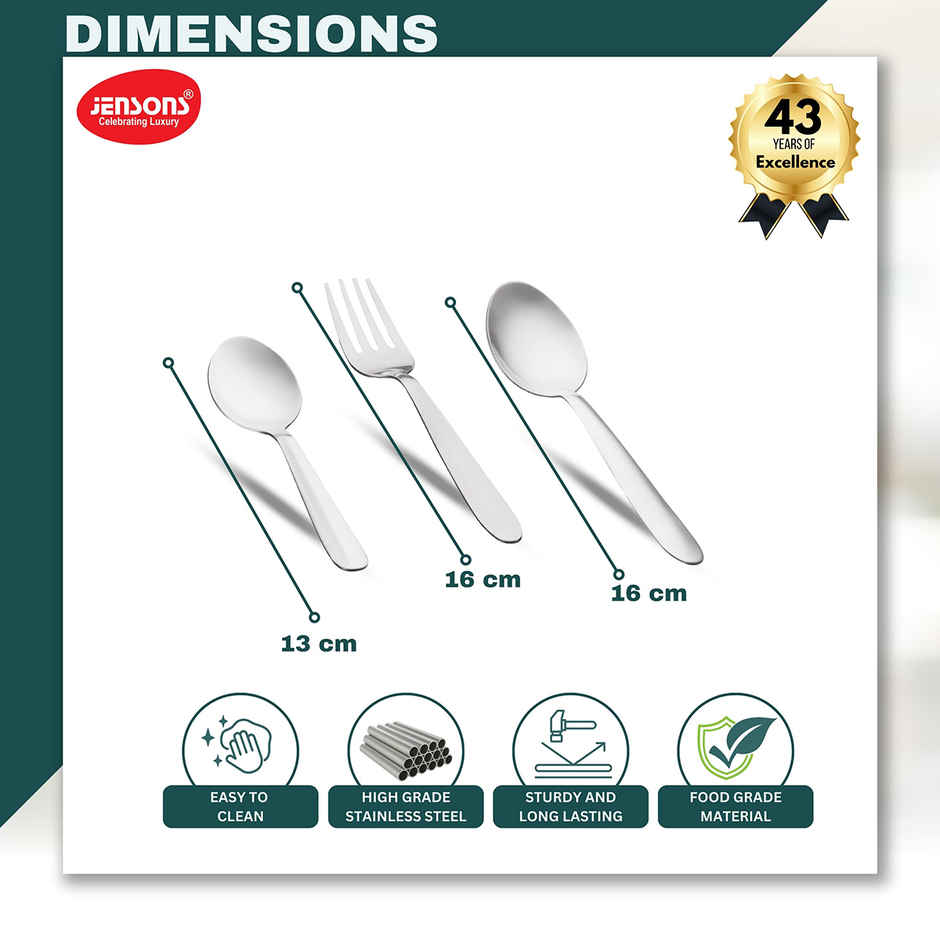 Jensons Stainless Steel Cutlery Set 18 Pcs