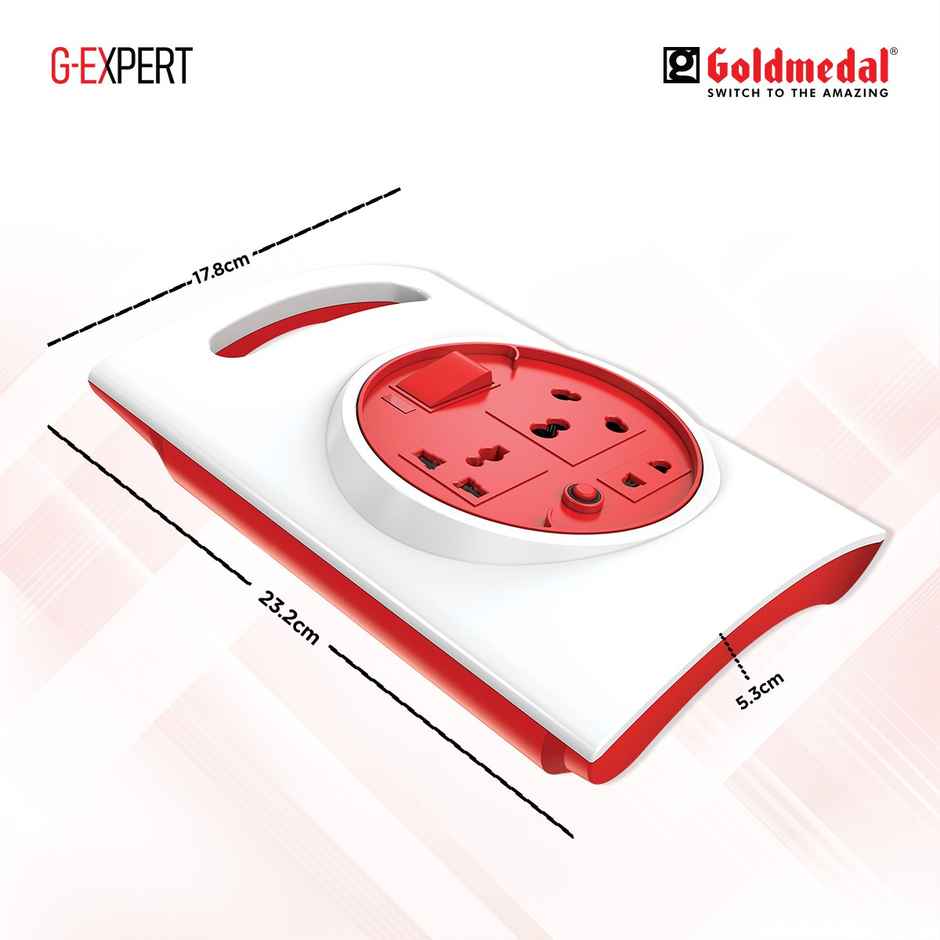 Goldmedal G-Expert 16A | 3.5m Extension cord | Master Switch with Indicator | Universal Sockets