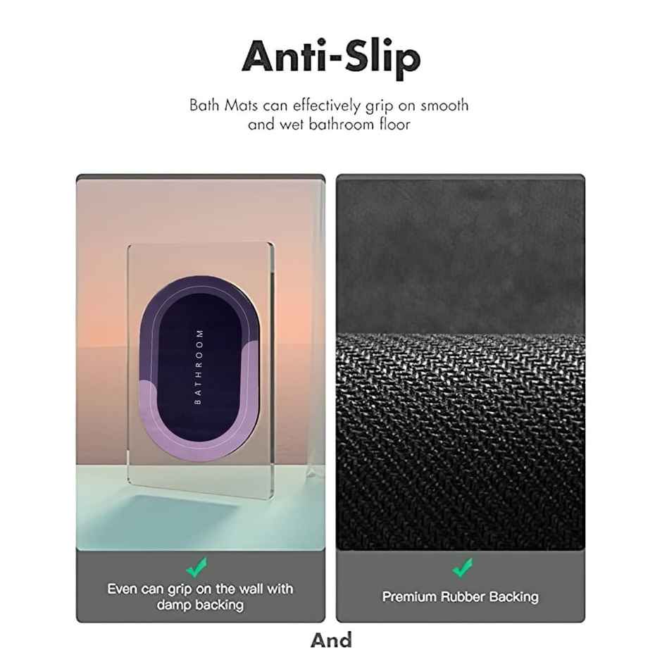 Perpetual Anti-Slip Bath Mat | Water Absorbent Quick Dry Door Mat | 40x60 Cm | Multicolor