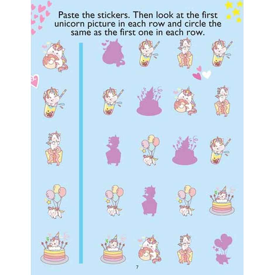 My Magical Unicorn Sticker & Activity Book For Kids Age 3-8 Yr | Cute Unicorn Designs For Colouring