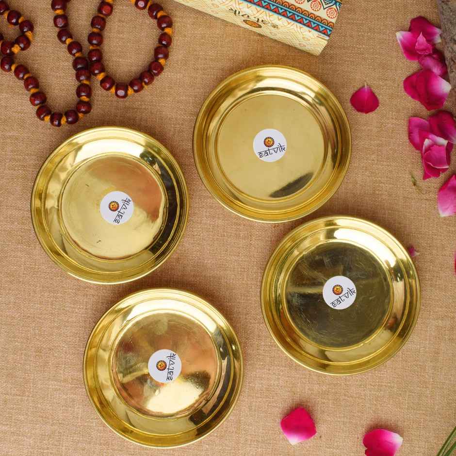 Pure Brass Gopal Ji Bhog Thali Set | Satvik
