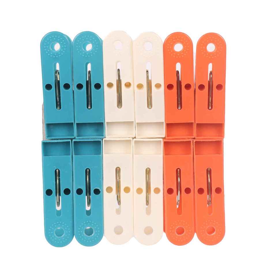 Jatin Verna Plastic Cloth Hanging Clips Set| Assorted | Set of 12