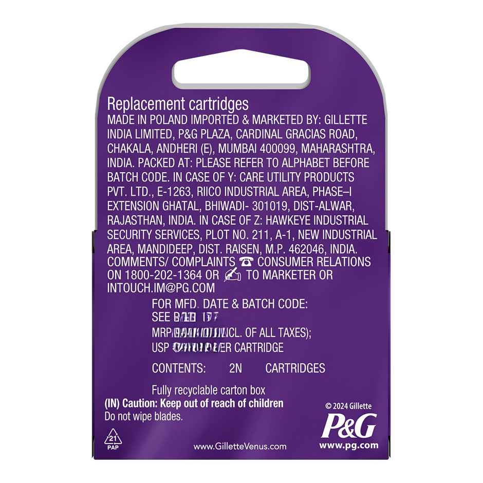 Gillette Venus Swirl Hair Removal Razor Cartridgeslong Lasting Smoothness