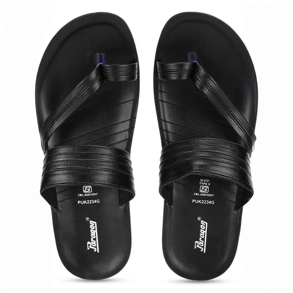 Paragon Men's Black Pu Sandals PUK2234G UK 10