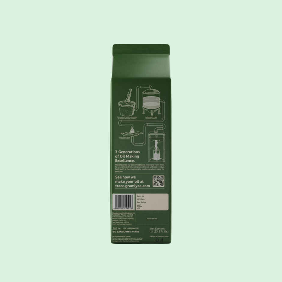 Gramiyaa Coconut Wood Cold Pressed Oil (Nariyal Oil)