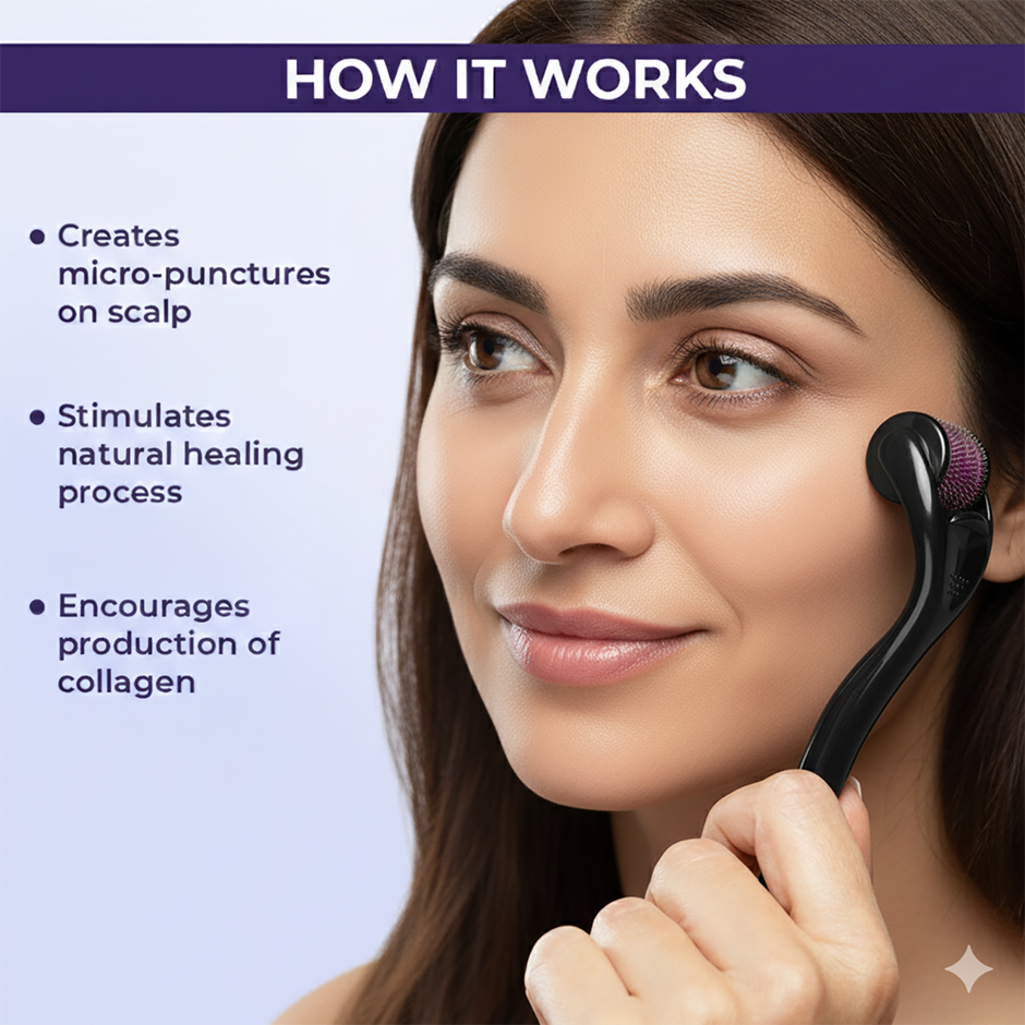 Prolume Derma Face Roller | 0.5 mm | Boosts Skin Radiance