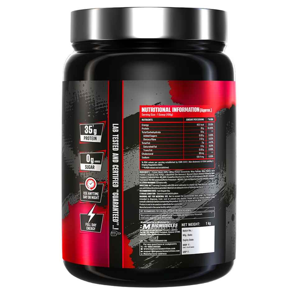 Big Muscles Nutrition Essential Whey Protein | Dutch Chocolate | Digestive Enzymes