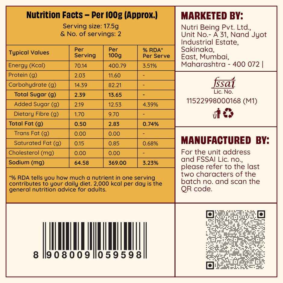The Health Factory Toasted Pops Cinnamon Rush | Zero Maida | Baked Snack