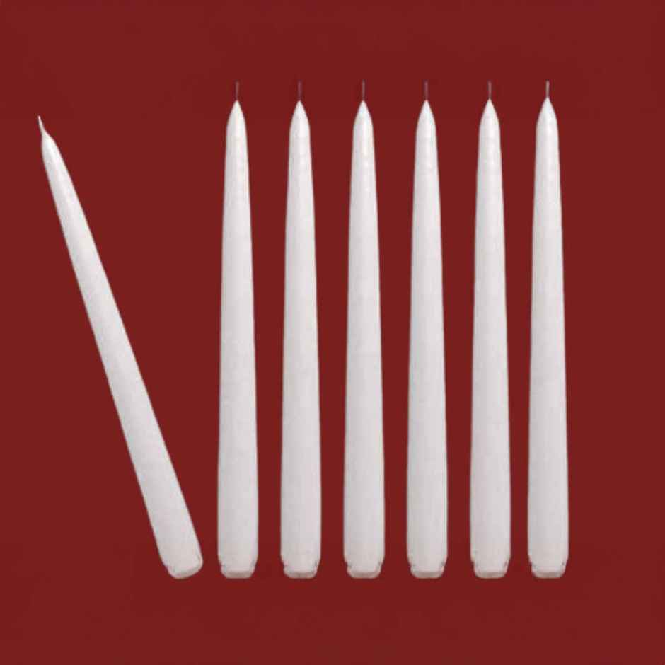 Taper Candles White | Pack of 4 | Home Decor | Pichai