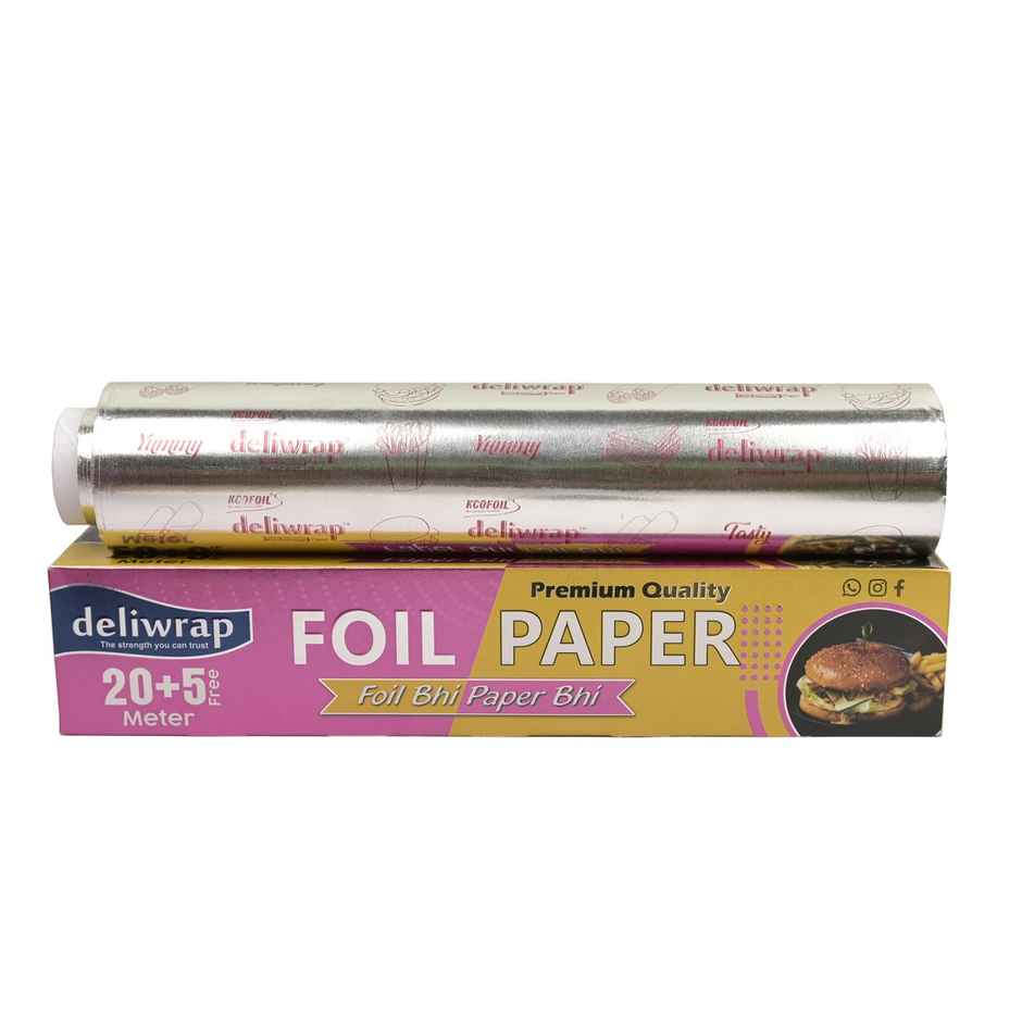 Deliwrap Paper Foil for Food Wrapping | 20 Plus 5 m