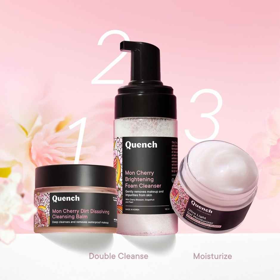 Quench Ultra Light Korean Moisturizer with 2% Niacinamide & Cherry Blossom for Face Glow Intense Brightening
