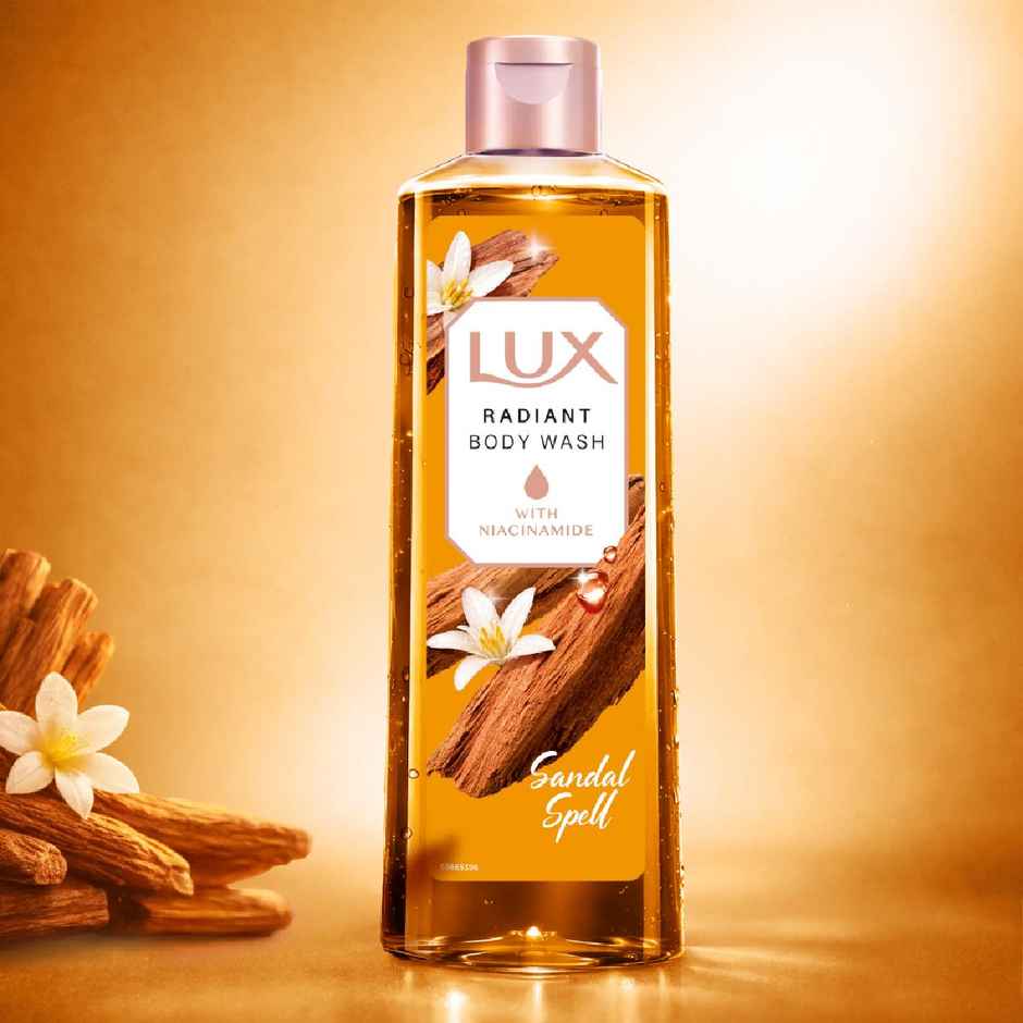 LUX Sandal Spell Bodywash with Niacinamide for Radiant & Bouncy Skin Feel