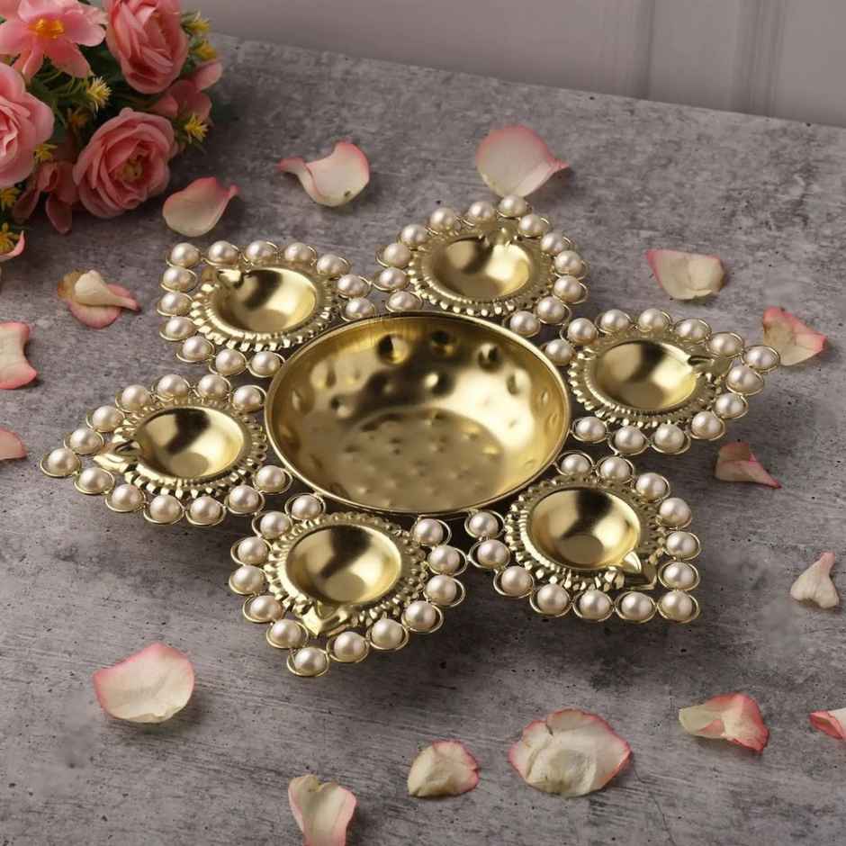 Urban Born Pearl Urli Bowl for Home Décor (12 inch )