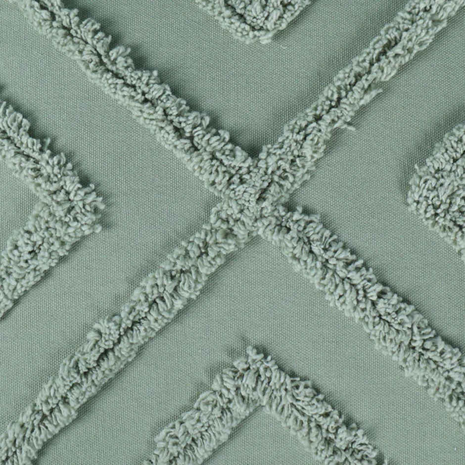 Sashaa World Tufted Cotton Cushion Cover | Green