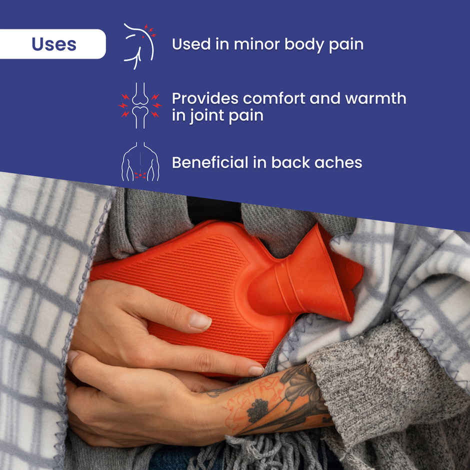 BAY6 Hot Water Bag For Pain Relief, 2L, Assorted Color