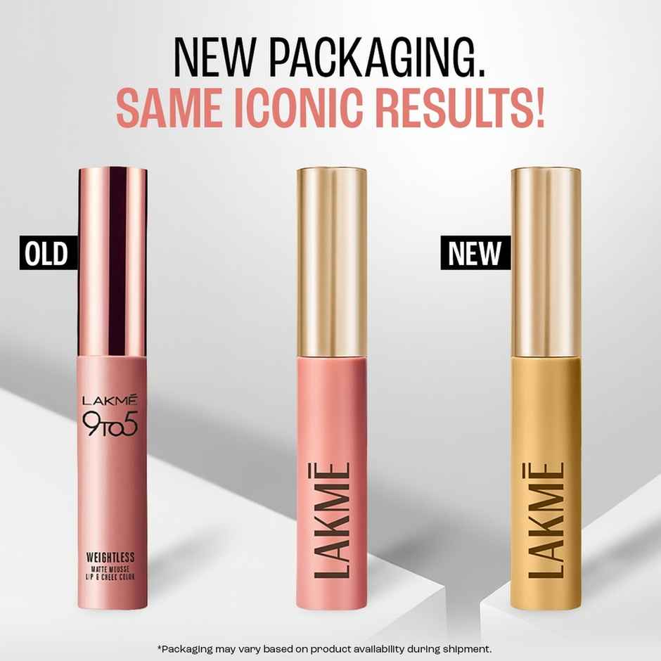 Lakme Double Duty Lip & Cheek Mousse Matte Lipstick & Soft Blush, Rosy Plum