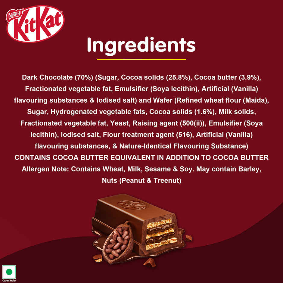 Nestle KitKat Delights Dark Chocolate Coated Wafer Bar