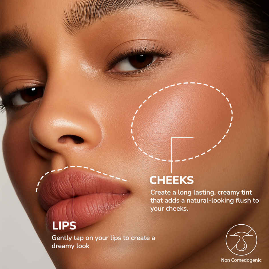 Baebee Lip and Cheek Pigmented Tint With Jojoba Oil Vitamin E | Burnt Rose