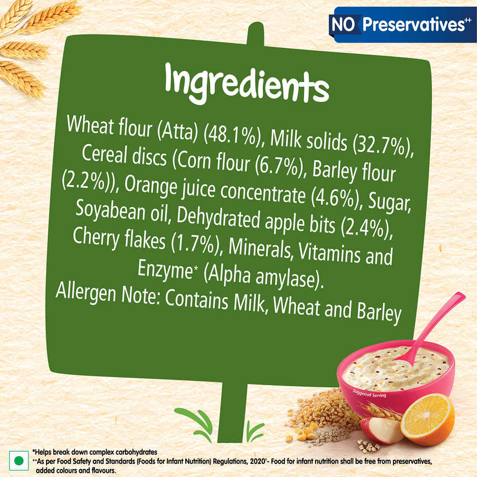 Nestle Cerelac Multigrain & Fruits Baby Food Cereal | No Preservatives | 12 to 24 Months