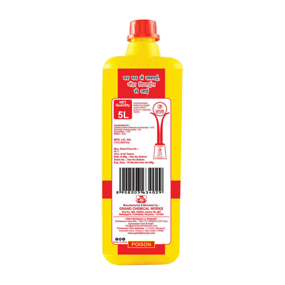 Gainda Black Phenyle Surface Disinfectant, Floor Cleaner Kills 99.9% Germs