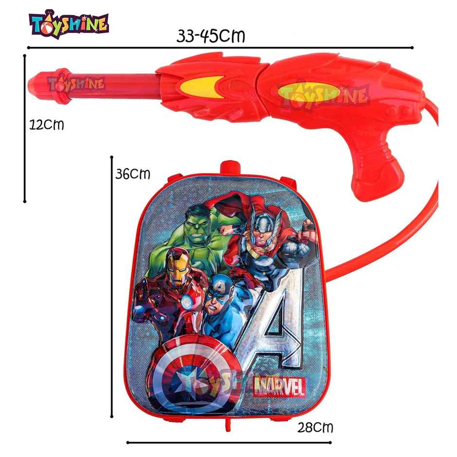Toyshine Holi Water Toy Gun with Pressure Mechanism for Long Throw 4.0 L | Red - B
