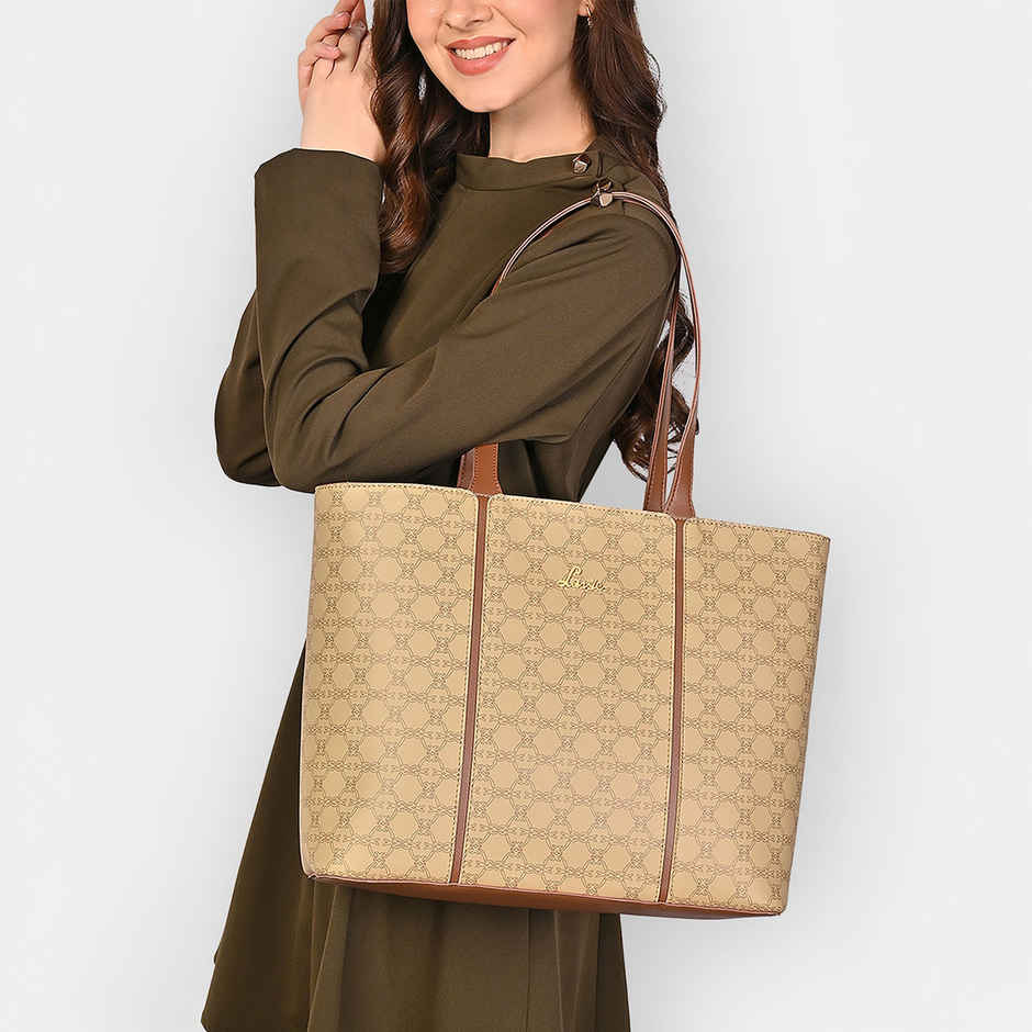 Lavie Women's Mono LL Meghan Large Tote Handbag | Taupe