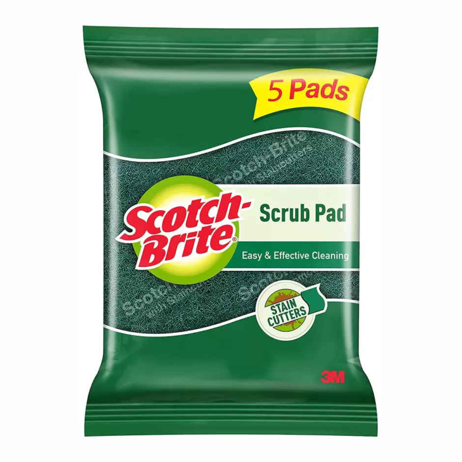 Pril Lime Dishwash Liquid Pouch(2l) & Scotch Brite Scrub Pad(5pc) Combo 