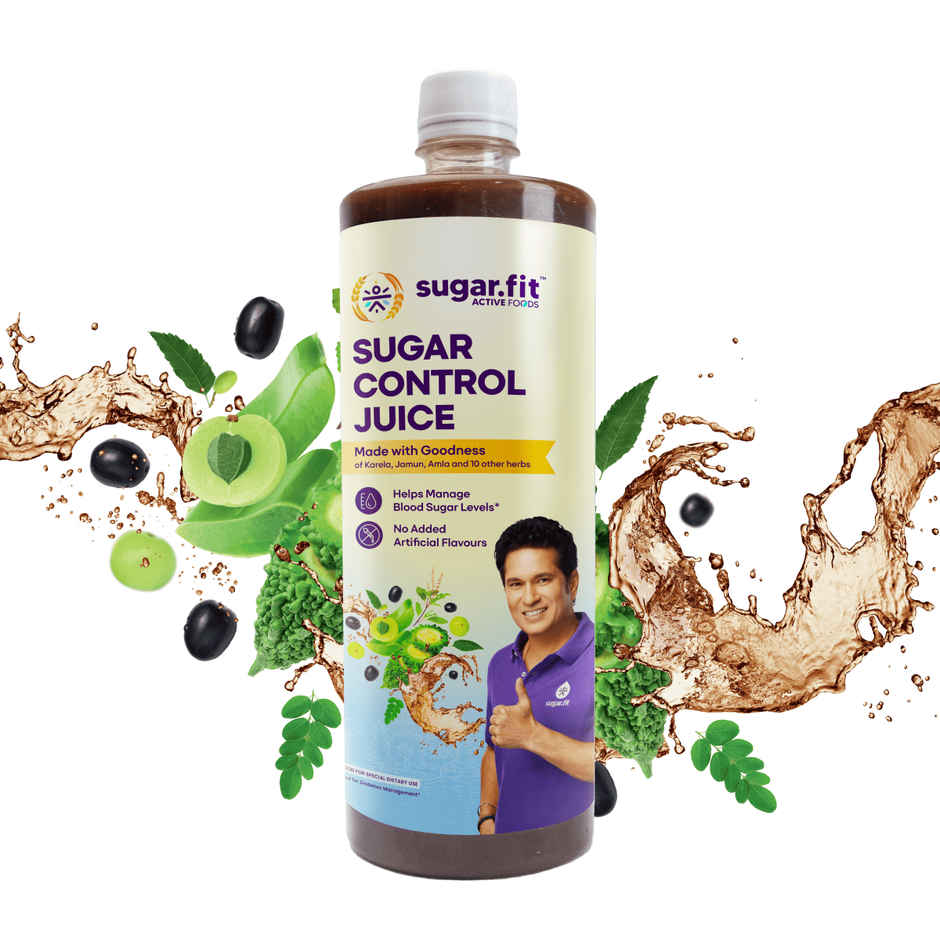 Sugar.fit Sugar Control Juice, Kerala Jamun Amla & 10 More Ayurvedic Potent Herbs for Diabetic Care