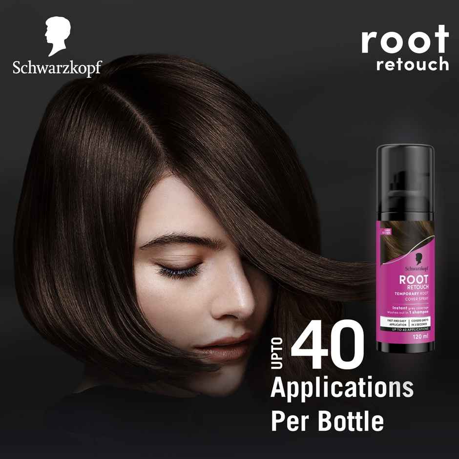 Schwarzkopf Root Retouch Temporary Root Cover Spray Hair Colour - Dark Brown