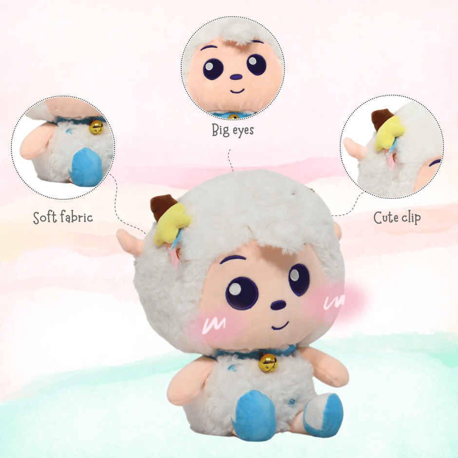 Toytales Cute White Sheep Soft Toy | Perfect Toy For Kids | Birthday Gift