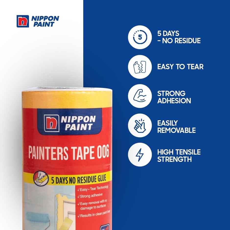 Nippon Paint Painter Tape with Drop Sheet 240cm (1 Pc) | Easy & Mess-Free Protection