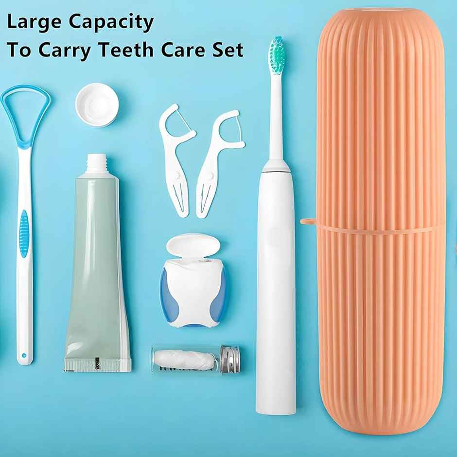 Kuber Industries ( Set of 3 ) Capsule Shape Toothbrush Holder for Bathroom | Multicolor