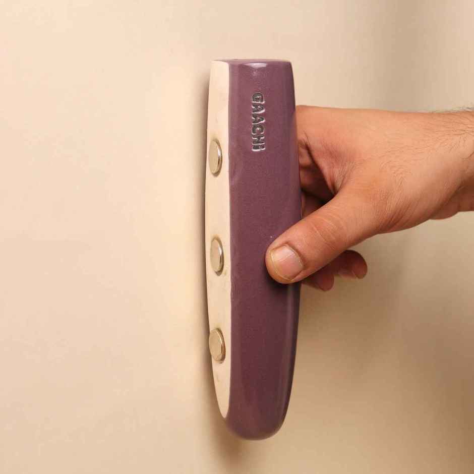 Gaachi Fridge Magnet in Purple | Handcrafted Ceramic Home Decor