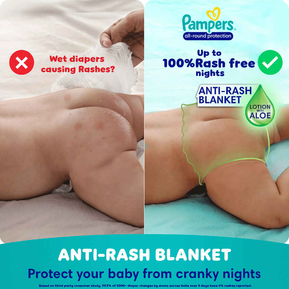 Pampers All Round Protection Diapers | Pant Style | New Born | 37 pcs