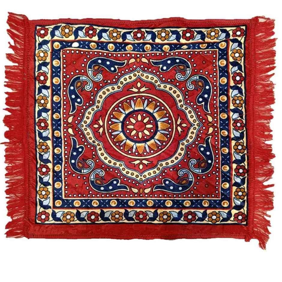 Elegant Weavers Aasan Mat | Pack of 2 | Maroon