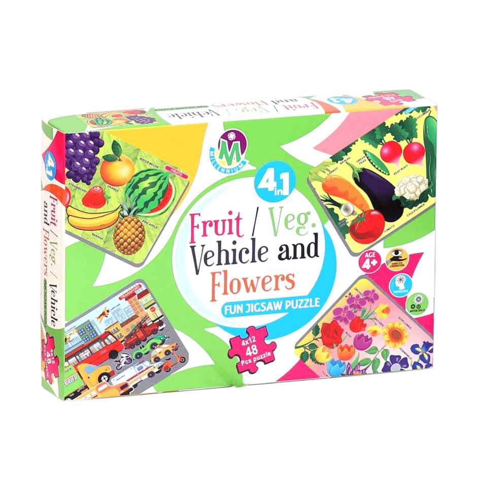 Millennium Puzzle Set Junior Fruits/veg ,vehicle & Flowers Me-175