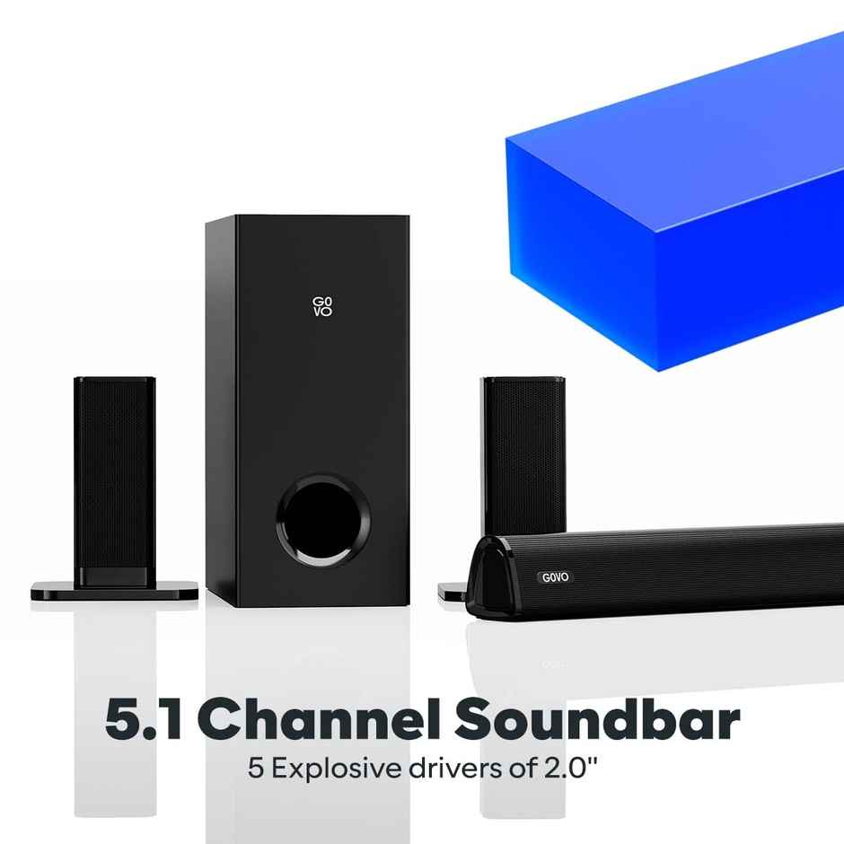 Govo Gosurround 945 | 120W Sound Bar, 5.1 Channel Home Theatre ,(Black)