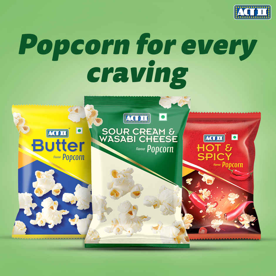 ACT II Sour Cream & Wasabi Cheese Popcorn | Gourmet Popcorn | Premium Snacks | Munchies
