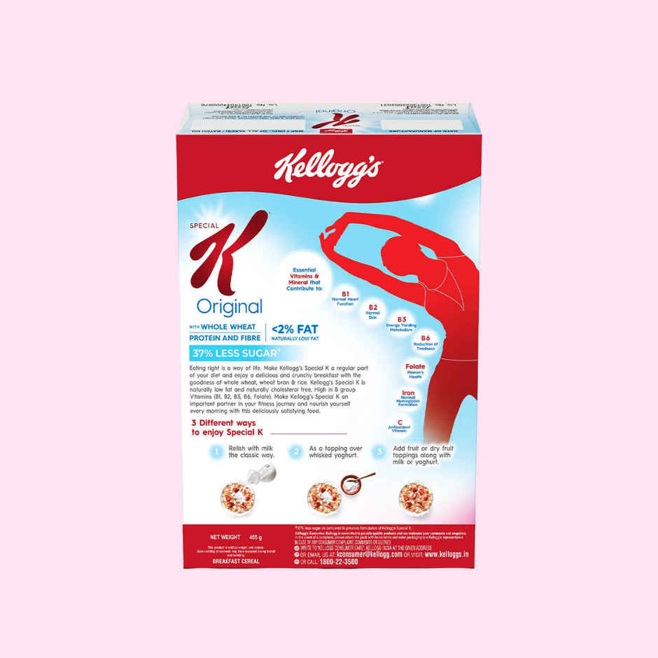 Kellogg's Original Special K | Less Than 2% Fat | 37% Less Sugar | Source Of Protein & Fibre