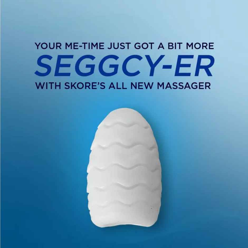 Skore Eggstacy Self-Pleasure | Massage Sleeve For Men (1pc) & Skore Hardrock Gel For Increased Harness | Skin Friendly Non-Sticky Natural Blend For Men (30ml) Combo