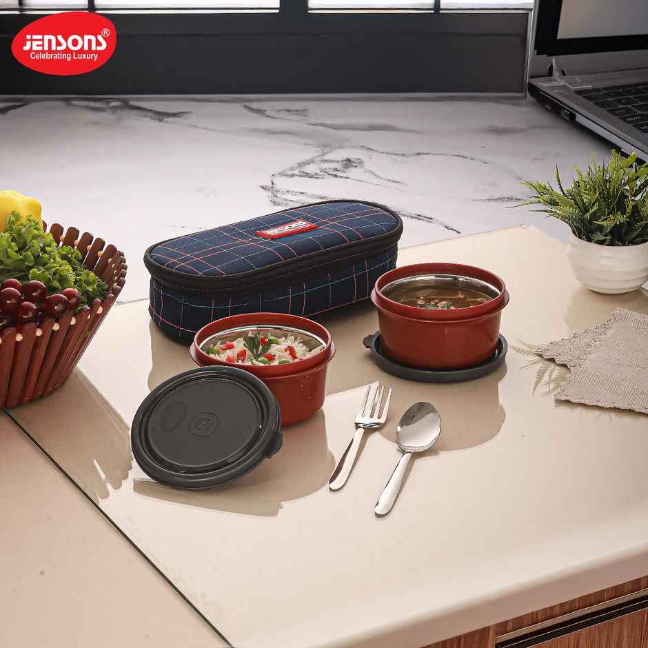 Jensons Stainless Steel Wonder 2 Lunch Box