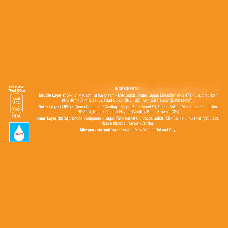 Dairy Day Triple Bar Butterscotch Ice Cream Stick