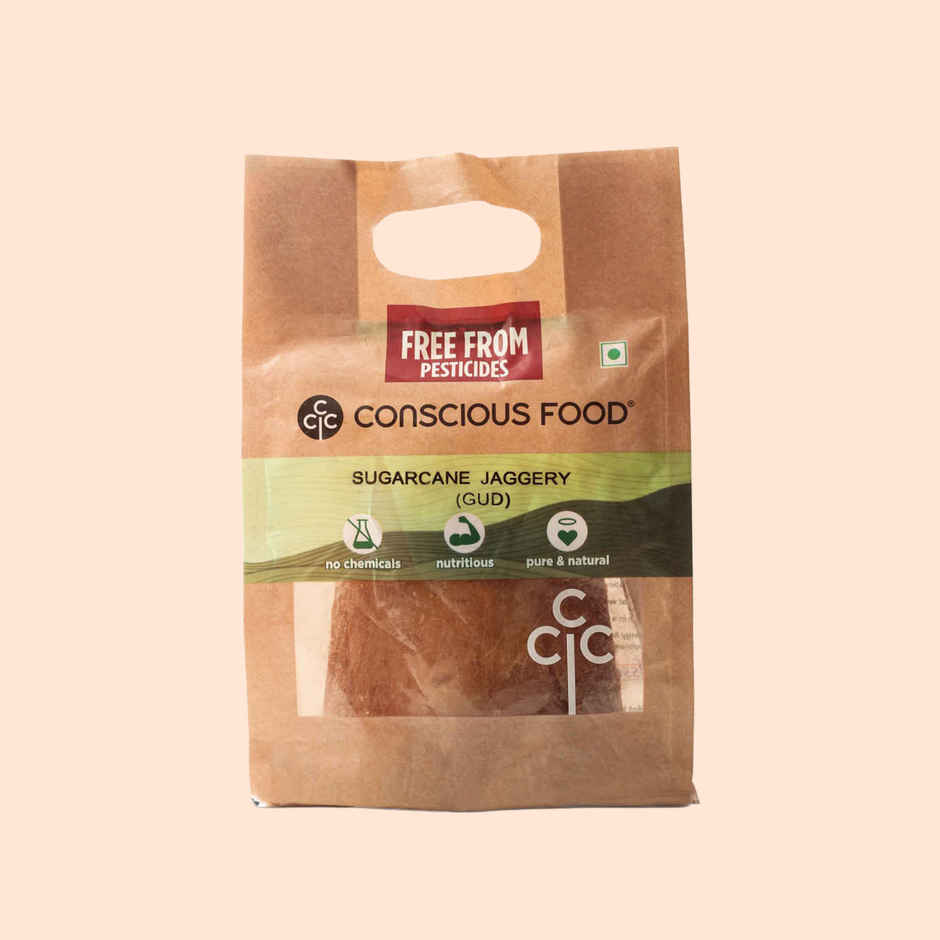 Conscious Food Sugarcane Jaggery | Gud | Natural