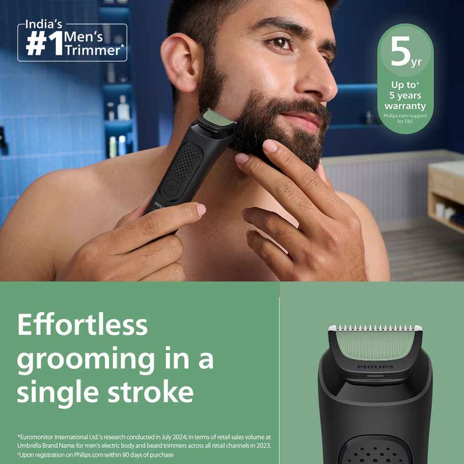 Philips MG3927 15 AllinOne 9in1 Mens Grooming Trimmer with SelfSharpening Steel Blades
